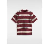 Vans - Mesa Stripe T-Shirt, Man, Burgundy, Size: XS