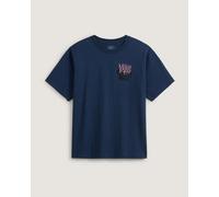 Vans Metal Wall Short Sleeve T-Shirt Navy Blue Pink Black - L