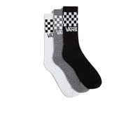 Vans Off The Wall Classic Crew 3 Pack Check Socks (UK 5/8) - Black