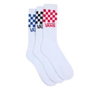 Vans 3 Pack Classic Check Crew Socks | White