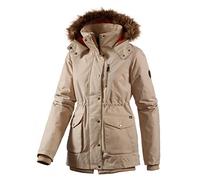 Vans Off The Wall Long Sleeve Zip Up Hooded Beige Womens Parka Jacket VX1TE62