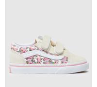 Vans Off-White Multi Old Skool V Girls Toddler Trainers UK 4 (EU 20)