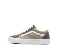 Vans Old Skool Canvas Block B Men's Brown/Beige Sneakers, Brown, 4 UK