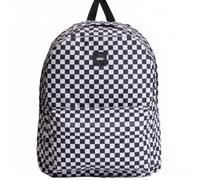 Vans Old Skool Check Backpack Checked Black and White 22L | Laptop Compartment 15", Bottle Pocket, Padded Straps, 100% Polyester, 41x30.5x12cm
