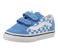 Vans - Toddler Old Skool V Checkerboard Shoes (1-4 Years), Blue, Size: 8