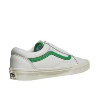 VANS Old Skool Leather Low Trainers Sneakers UK Size 4.5 BNIB White and Green