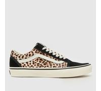 Vans Old Skool Leopard Trainers in Black & Brown UK 4 (EU 36½)