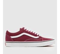 Vans Old Skool Trainers in Burgundy UK 9
