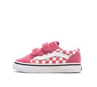 Vans Old Skool V Check Boys Pink Sneakers, Pink, 8.5 UK