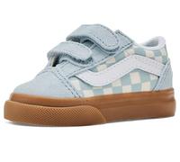 Vans Old Skool™ V (Toddler) Unisex Toddler Sneaker, Gum Check Dawn Mist, 20