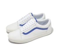 Vans Old Skool White Blue Leather Men Unisex Casual Lifestyle Shoes VN0007NTZ5D