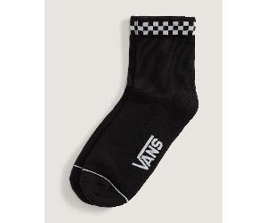 Vans - P Check Half Crew Checkerboard Socks (1 pair), Black, Size: S (2.5-5 )