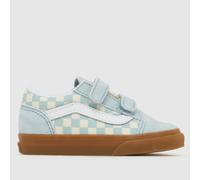 Vans Pale Blue Multi Old Skool V Toddler Trainers UK 8 (EU 25)