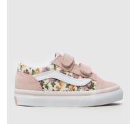 VANS Toddler Old Skool Hook And Loop Shoes (1-4 Shoes) (pink/multi) Toddler Pink, Size 9
