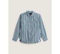 Vans - Cotton shirt - LX Dobby Stripe LS Shirt Mystic Moss for Men - Size L - Green Green L