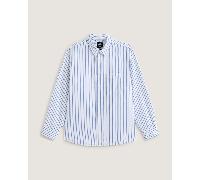 Vans - Premium Dobby Stripe Long Sleeve Shirt, Man, White, Size: M