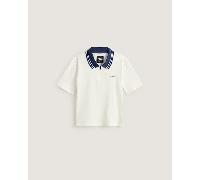 Vans - Priscilla Polo SS Top + Piping EGRET, Woman, White, Size: M