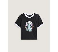 Vans - Puppy Ringer T-Shirt, Woman, Black, Size: XXS