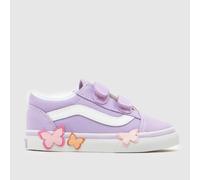 Vans Purple Old Skool V Girls Toddler Trainers UK 5 (EU 21½)