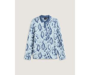 Vans - Raw Instinct Long Sleeve Polo, Man, Blue, Size: L