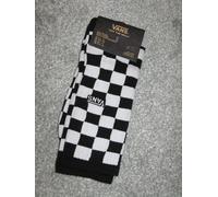 VANS Ribbed Checkerboard Crew Socks Black White Size 8½ - 12
