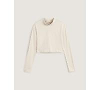 Vans - Script Mini Mock T-Shirt, Woman, Beige, Size: XXS