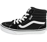 Vans Size 2, Filmore Sneaker Black & White Girls' & Boys' Trainers, Suede & Canvas Lace Up Shoes, Unisex High Tops Children's Trainers, Lightweight Sports Shoes Active Wear Range (2 UK)