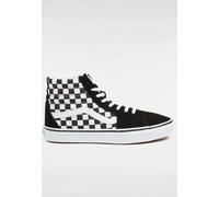 Vans - Sk8 Hi (Checkerboard) Black/True White - Shoes - black - EU 44 - Textile, Leather/Textile/Rubber,Canvas EU 44