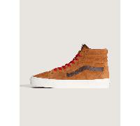 Vans Unisex-Adult Sk8-hi Sneaker, Pig Suede Plaid Glazed Ginger, 12.5 Women/11 Men