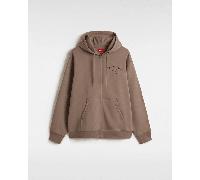 Skate V Thorn Zip Hoodie in Walnut