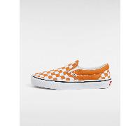 Vans - Slip-On Checkerboard Shoes, Man, Orange, Size: 10.5