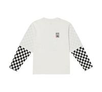 Vans Spaced Out Logo Checker Pearl Long Sleeve T-Shirt 'White Black' VN000GNWFS8 S
