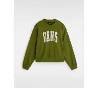 Vans - Stadium French Terry Loose Crew Sweatshirt, Woman, Green, Size: S