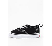 Vans Toddler Authentic Elastic Lace Trainers - Black/White, Black/White, Size 3.5 Younger Black/White