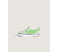 Vans - Toddler Classic Slip-On V Checkerboard Shoes (1-4 Years), Green, Size: 4.5