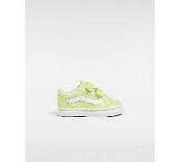 Vans - Toddler Old Skool Hook and Loop Glitter Shoes (1-4 Years), Yellow, Size: 4