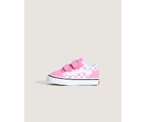 Vans - Toddler Old Skool V Checkerboard Shoes (1-4 Years), Pink, Size: 7