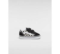 VANS Toddler Old Skool V Primary Check Trainers - Black