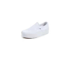Vans Ua Classic Slip-On Stackform Sneakers, Canvas True White, 7 US Women/5.5 US Men