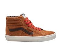 Vans Unisex-Adult Sk8-hi Sneaker, Pig Suede Plaid Glazed Ginger, 8.5 Women/7 Men