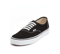 Vans Unisex Authentic Trainers, Black/White, Size 9, Men Black/White