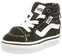Vans Unisex Kids Filmore Hi Zip Sneaker, Suede Canvas Black White, 4.5 UK Child