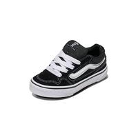 (12K UK, Black/White) Vans Kids Boys Girls Caldrone Canvas Low Rise Trainers Sneakers Shoes