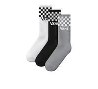 Vans Unisex Classic Half Check Socks, Black/White/Grey, Size M, Men Black/White/Grey