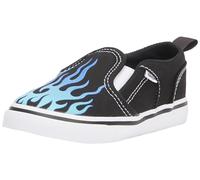Vans Unisex Kids Asher V Sneakers, Flame Black/White, 3 UK Child