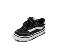 Vans Unisex Kids Brooklyn LS V Sneaker,Suede Canvas Black White, 1.5 UK Child