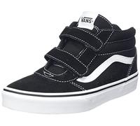 Vans Unisex Kids Ward Mid V-velcro Sneaker, Suede Canvas Black White, 5 UK Child