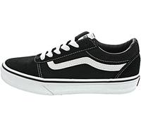 Vans Unisex Kids Ward Sneaker, Black Suede Canvas Black White C24, 3.5 UK Child