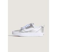 Vans Unisex Knu Skool Sneakers - Silver Leather - Size UK 8.5