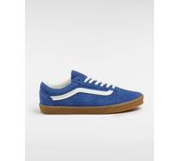 Vans Unisex Old Skool Lowpro Sneakers - Blue Leather - Size UK 2.5